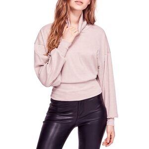 Free People Womens Glam Pullover Sweater Off-White Size L